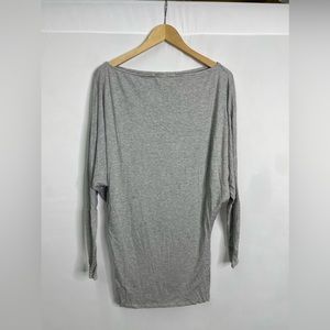 Free People Beach Relaxed Fit Flowy Off Shoulder Grey Top